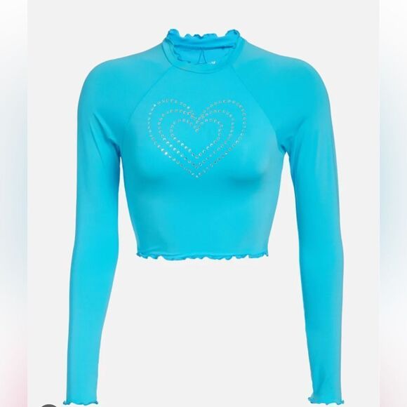 LoveShackFancy Other - LoveShackFancy x Hurley Rhinestone Long sleeve Rashguard